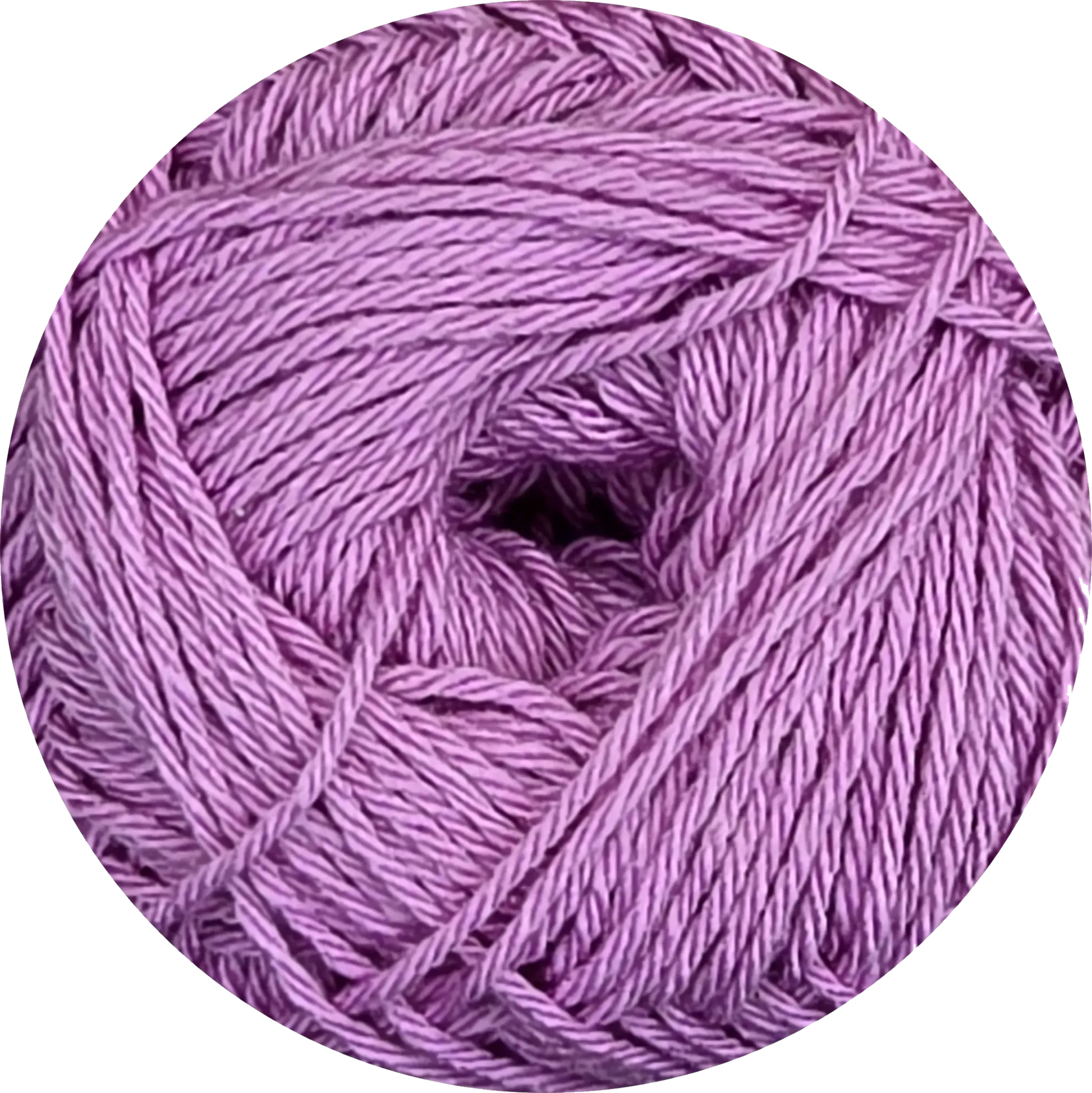 Ovillo de lana de microfibra color malva de Ukryl, ultra suave, ideal para tejer prendas para bebes y proyectos delicados.