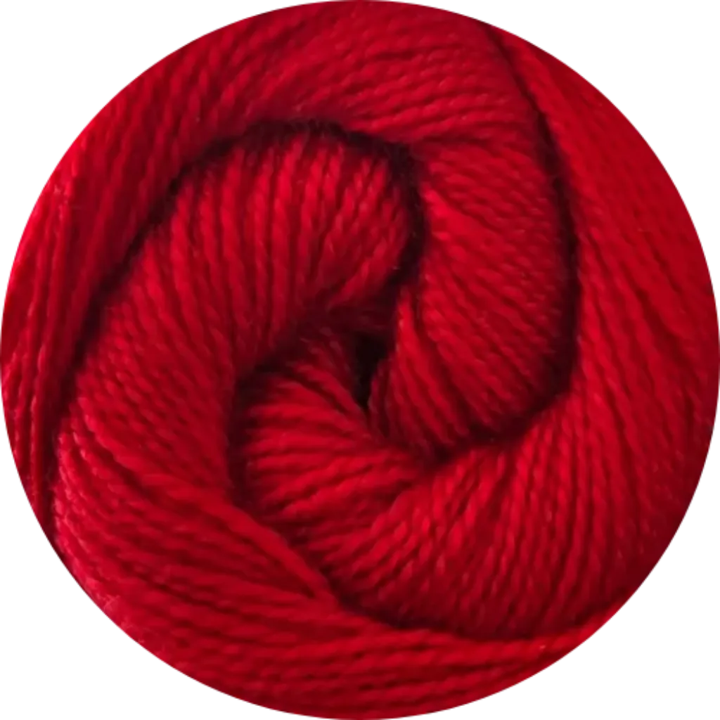 Ovillo de hilo acrilico 100% super fino de modista, color rojo vibrante para tejer