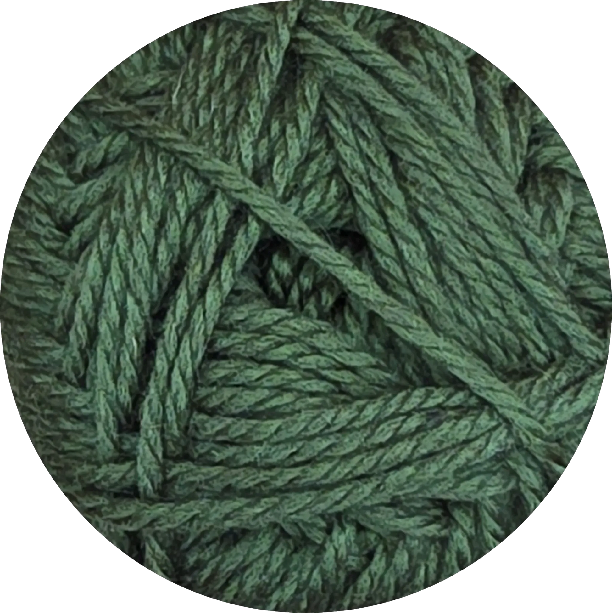 Ovillo de lana Nevilan color verde forest con textura suave. Mezcla de acrílico y lana ideal para tejer.