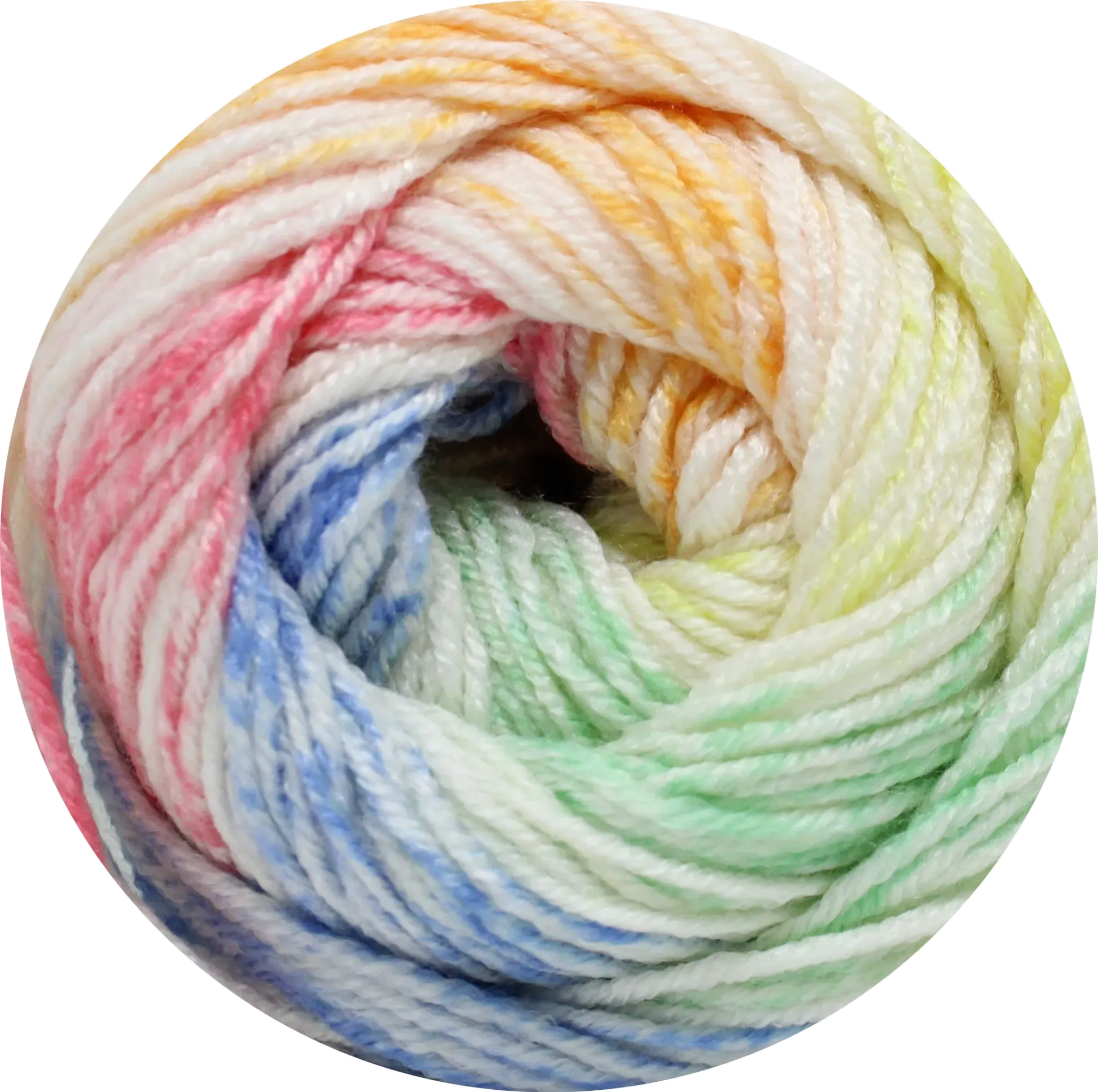 Lana Abejita de Petunia – Acrílico Antipilling Matizado Suave para Tejer - Rainbow Sherbet - 101