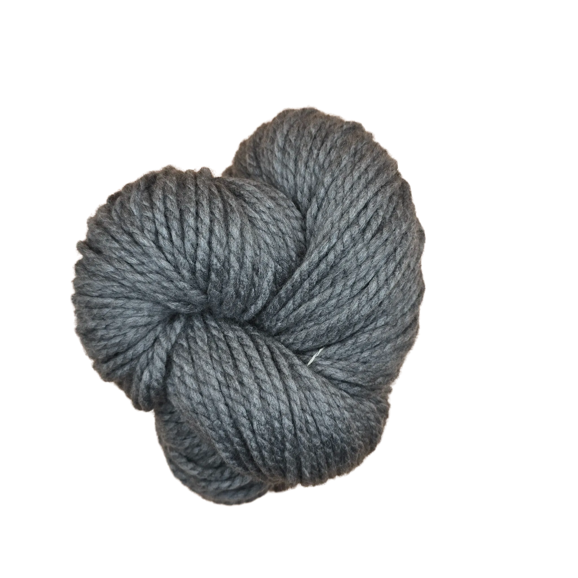 Ovillo de lana acrílica LHO color gris oscuro 'Stormy Seas', en madeja, textura suave para tejer. Ideal para proyectos cálidos.