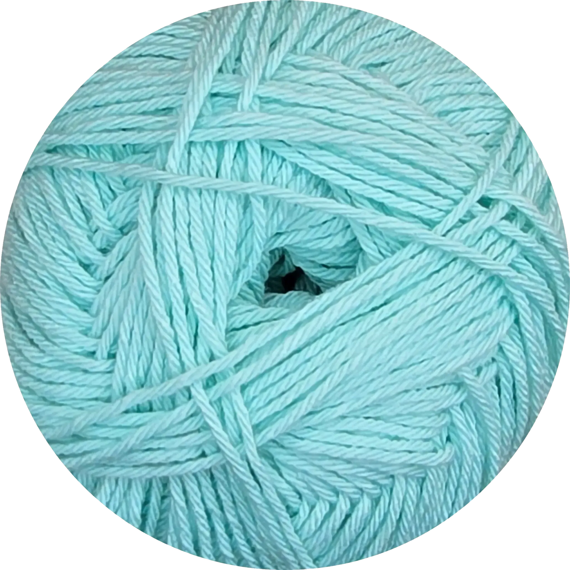 Ovillo de lana de microfibra Ukryl Baby Soft en color verde agua, ultra suave para tejidos de bebé