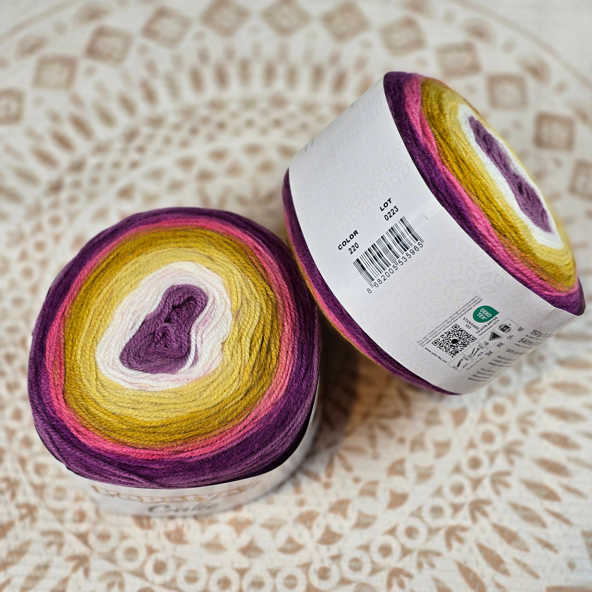 Cake de Papatya - Color Morado Amarillo