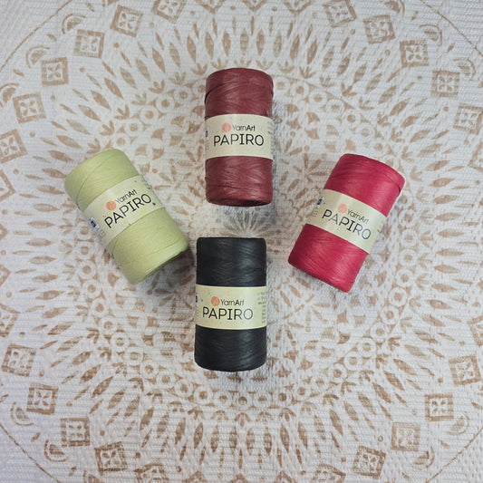 Papiro de YarnArt - 100% Fibra de Papel para Tejer y Manualidades